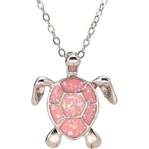 Pretty in Pink: Sea Turtle Pendant Necklace